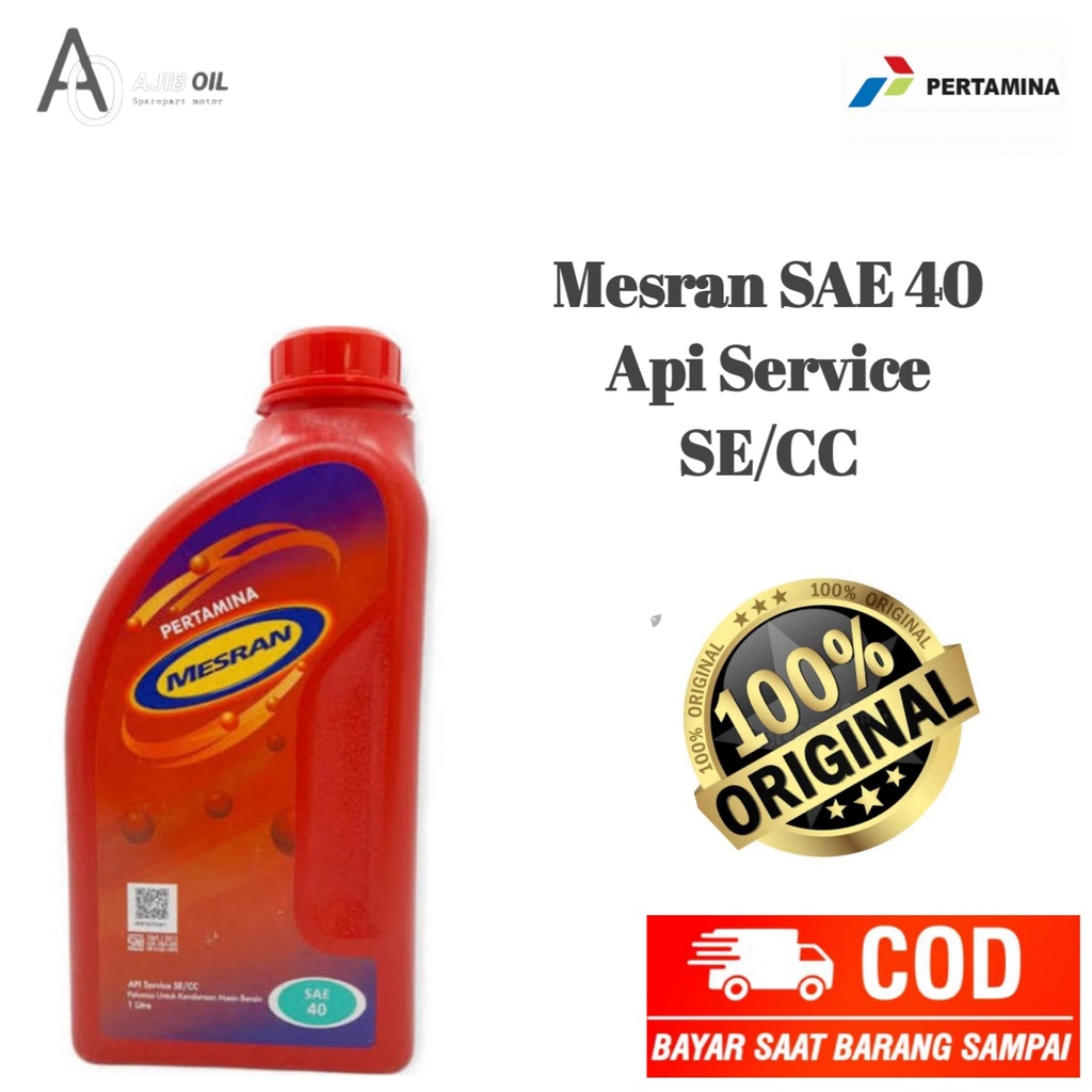 Jual OIL MOTOR OLI MESRAN SAE40 1L SAE 40 OLI PERTAMINA ORIGINAL ...