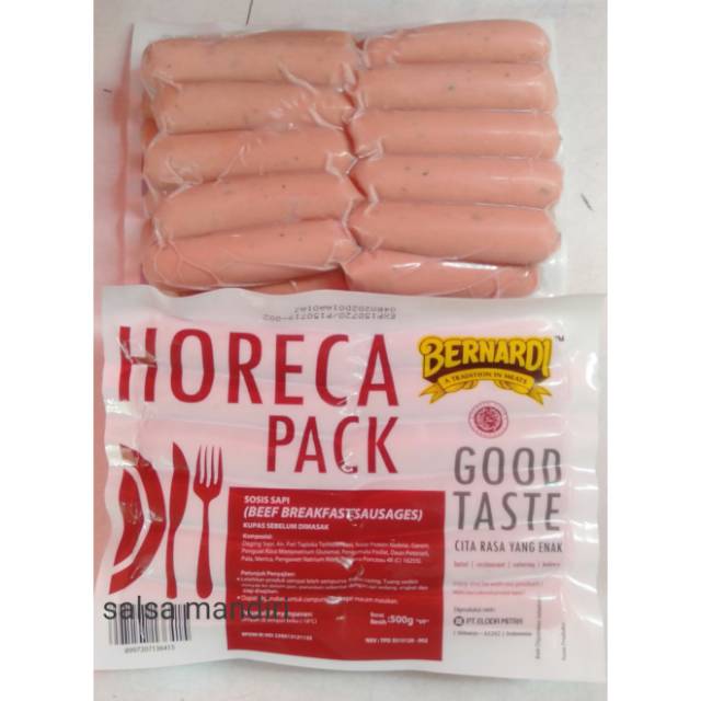 Jual Sosis Sapi Mini Bratwurs Horeca Bernardi 500 Gr Isi 22 Pcs