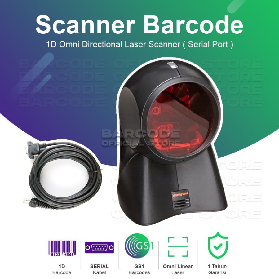 Jual SCANNER BARCODE HONEYWELL MS7120 MK7120 1D Orbit Port SERIAL RS232 ...