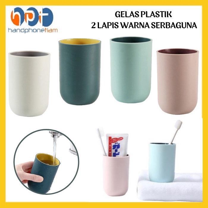 Jual Gelas Plastik Warna Mug Tempat Sikat Gigi Odol Kumur Cangkir Minum Serbaguna Cup