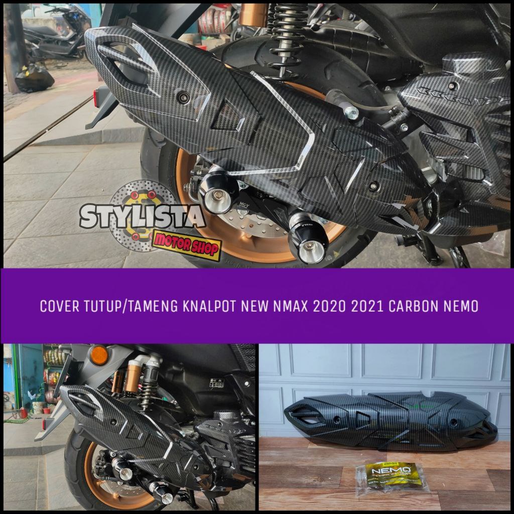 Jual TUTUP COVER KNALPOT NMAX 2020 2021 2022 CARBON NEMO TAMENG KNALPOT