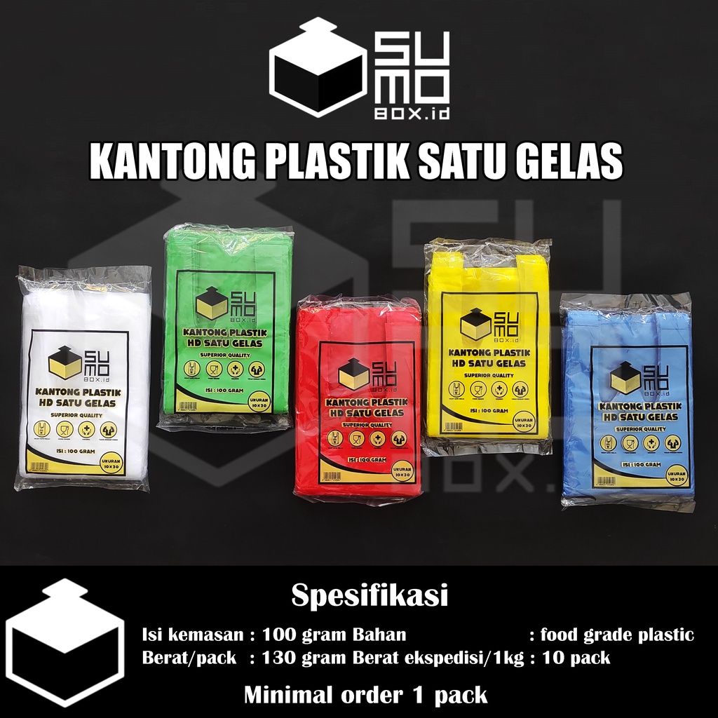 Jual Kantong Plastik Sumobox Cup Cup Aneka Warna Kresek Gelas Cup