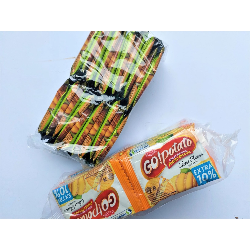 Jual Go Potato Biskuit Kentang 1 pack isi 20pcs / Go Potato Renceng ...