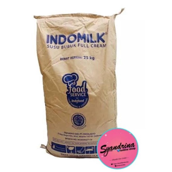 Jual SUSU BUBUK INDOMILK FULL CREAM KEMASAN REPACK 250GR/ 500GR/ 1KG ...