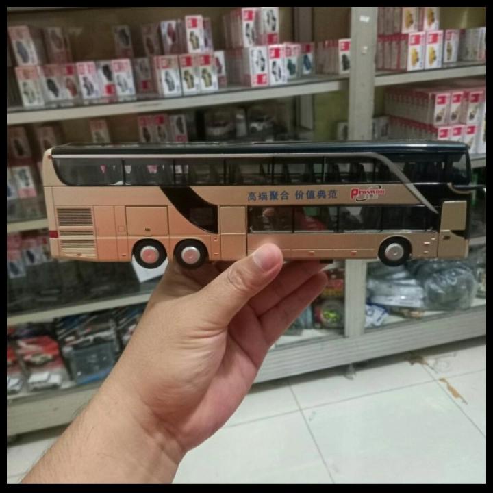 Jual Diecast Miniatur Bus Tingkat Miniatur Bus Double Decker Full ...