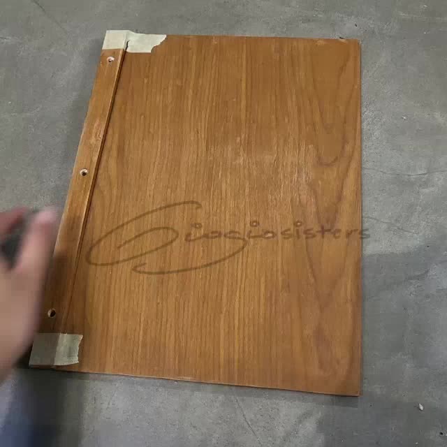 Jual Buku Menu Cover Kayu | Wooden Menu Book | Papan Menu Kayu Wood ...