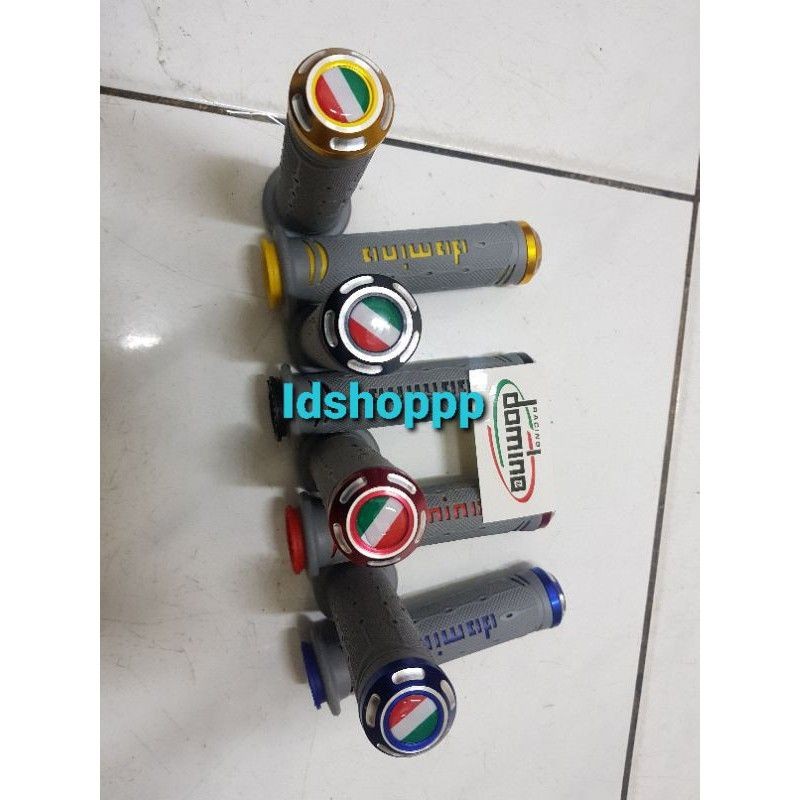 Jual Hanfaat Handgrip Grip Sarung Gas Domino Jalu Cnc Logo Itali Plus