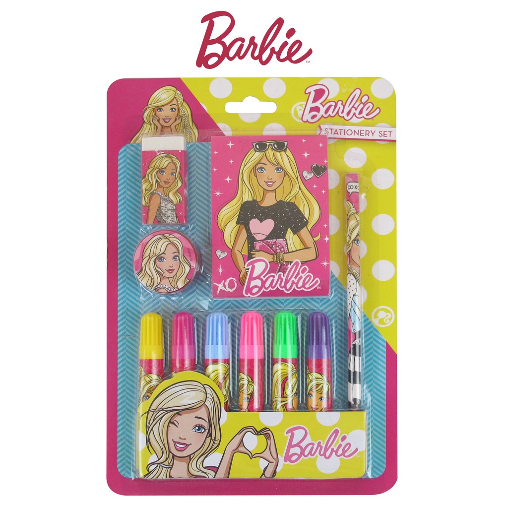 Jual BARBIE Stationery Set / Alat Tulis Set Ori / Pensil / Penghapus ...