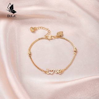 COD! gelang titanium anti karat/ gelang tangan wanita tantai lv variasi  import