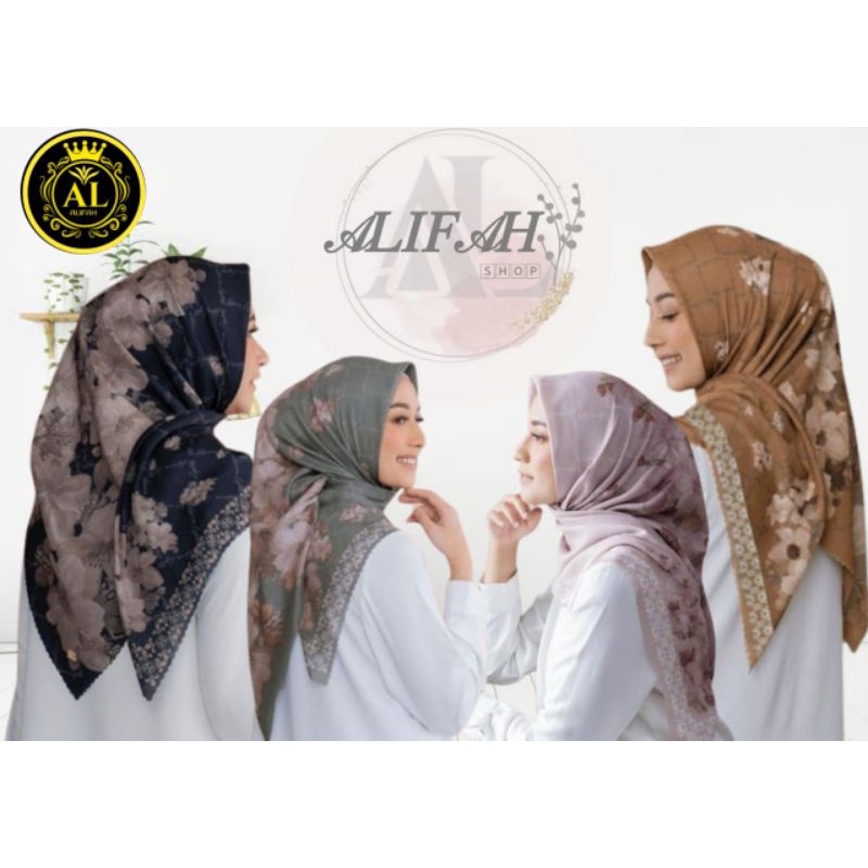 Jual Jilbab Segiempat Motif Kerudung Segi Empat Motif Hijab Segi Empat Motif Voal Premium Laser 8575