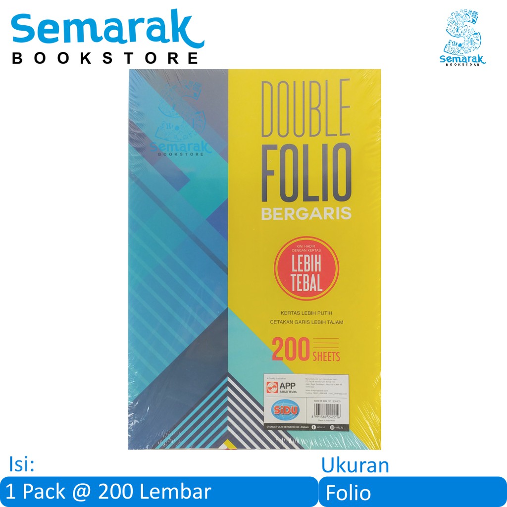 Jual Kertas Folio Bergaris Sinar Dunia Double Folio 21 X 32 1 Pack