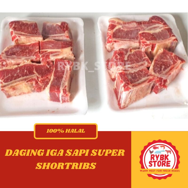 Jual Iga Sapi Super Short Ribs Daging Iga Tebal 1 Kg Shopee Indonesia