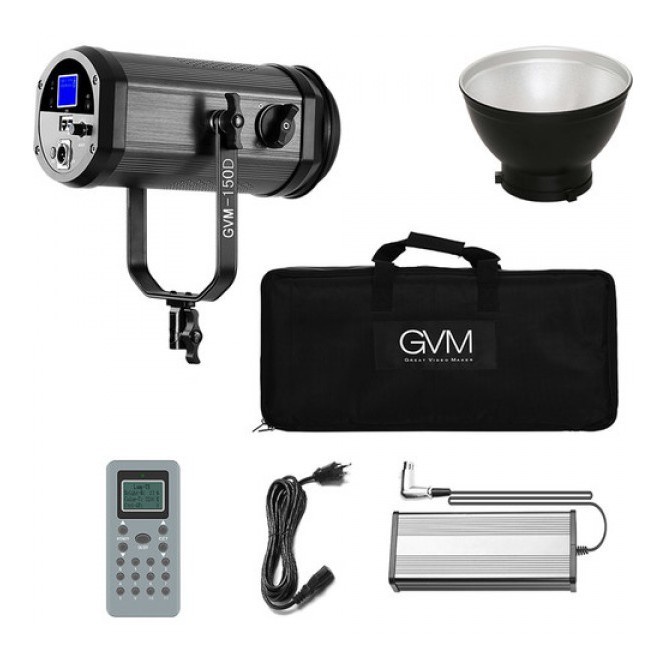 Jual GVM LS-150D Fresnel LED Spot Light 150W 5600K | Shopee Indonesia