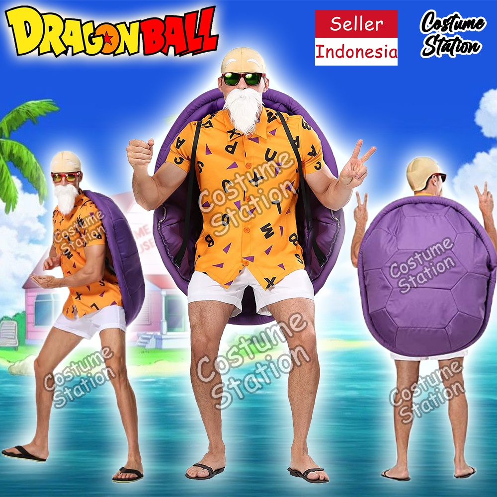 Jual Kostum Master Roshi Dragon Ball / Costume Kakek Kura Kura Dewasa ...