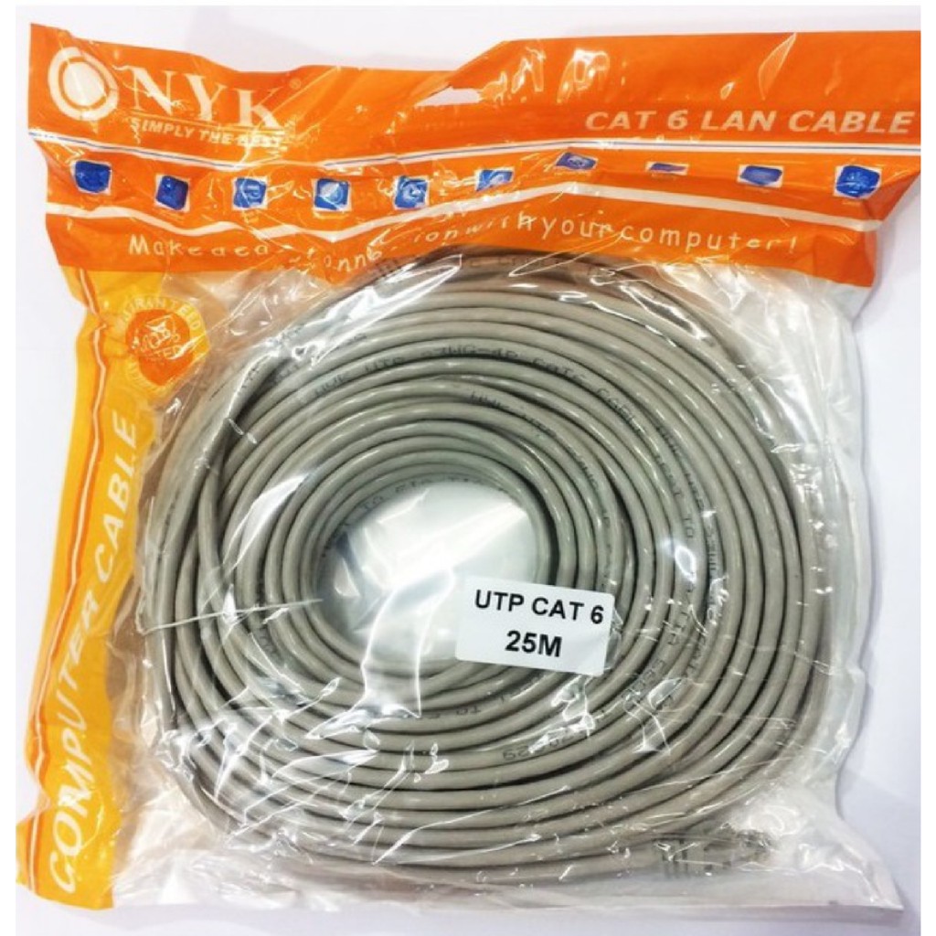 Jual Kabel LAN UTP Cat 6 Cat6 Panjang 25 Meter NYK 25M Shopee Indonesia