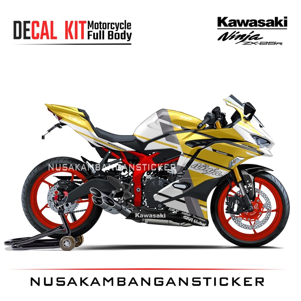 Jual Stiker Decal Motor Kawasaki Ninja ZX 25R Full Body Livery Ducati ...