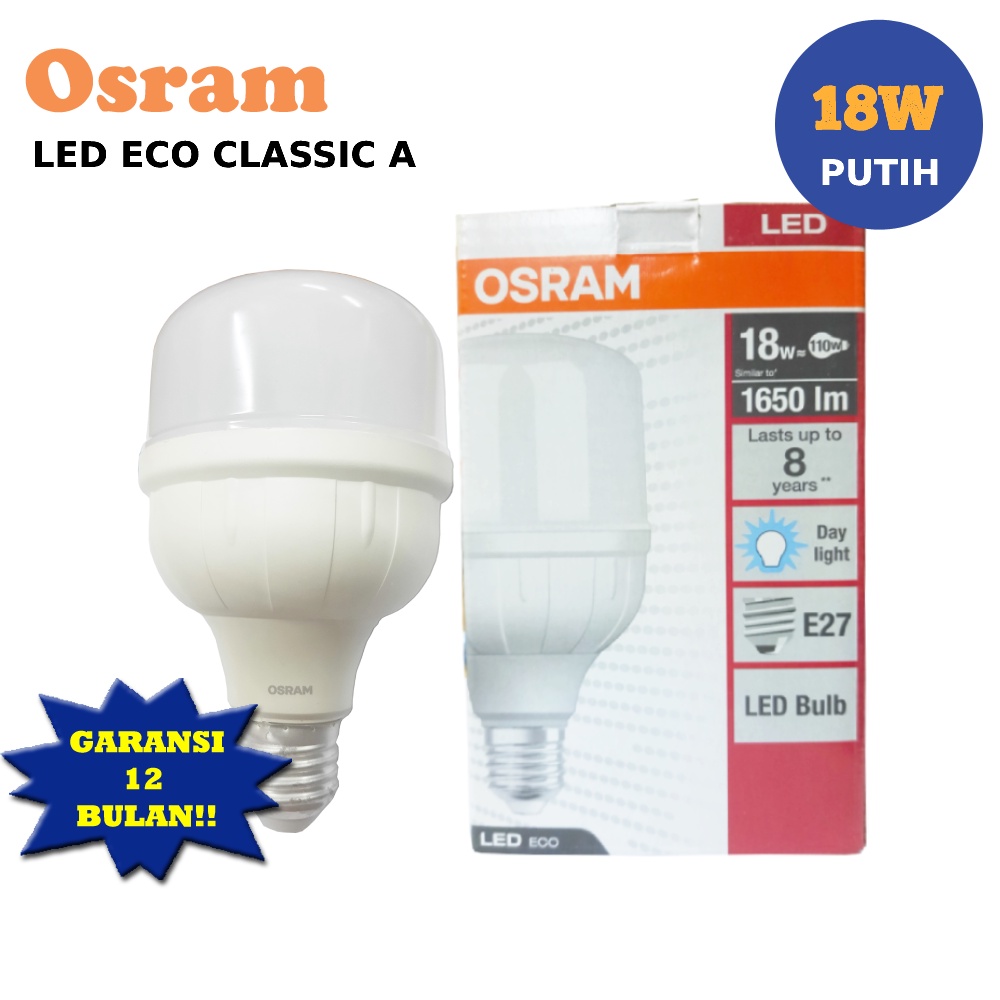 Jual Osram Lampu LED ECO Classic A 18 Watt Warna Putih | Shopee Indonesia