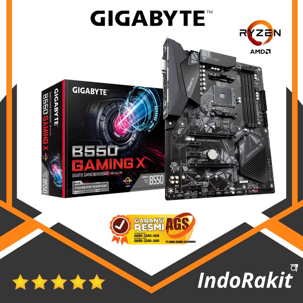 Jual Gigabyte Motherboard B550 Gaming X ATX 4 X DDR4 AM4 | Shopee Indonesia