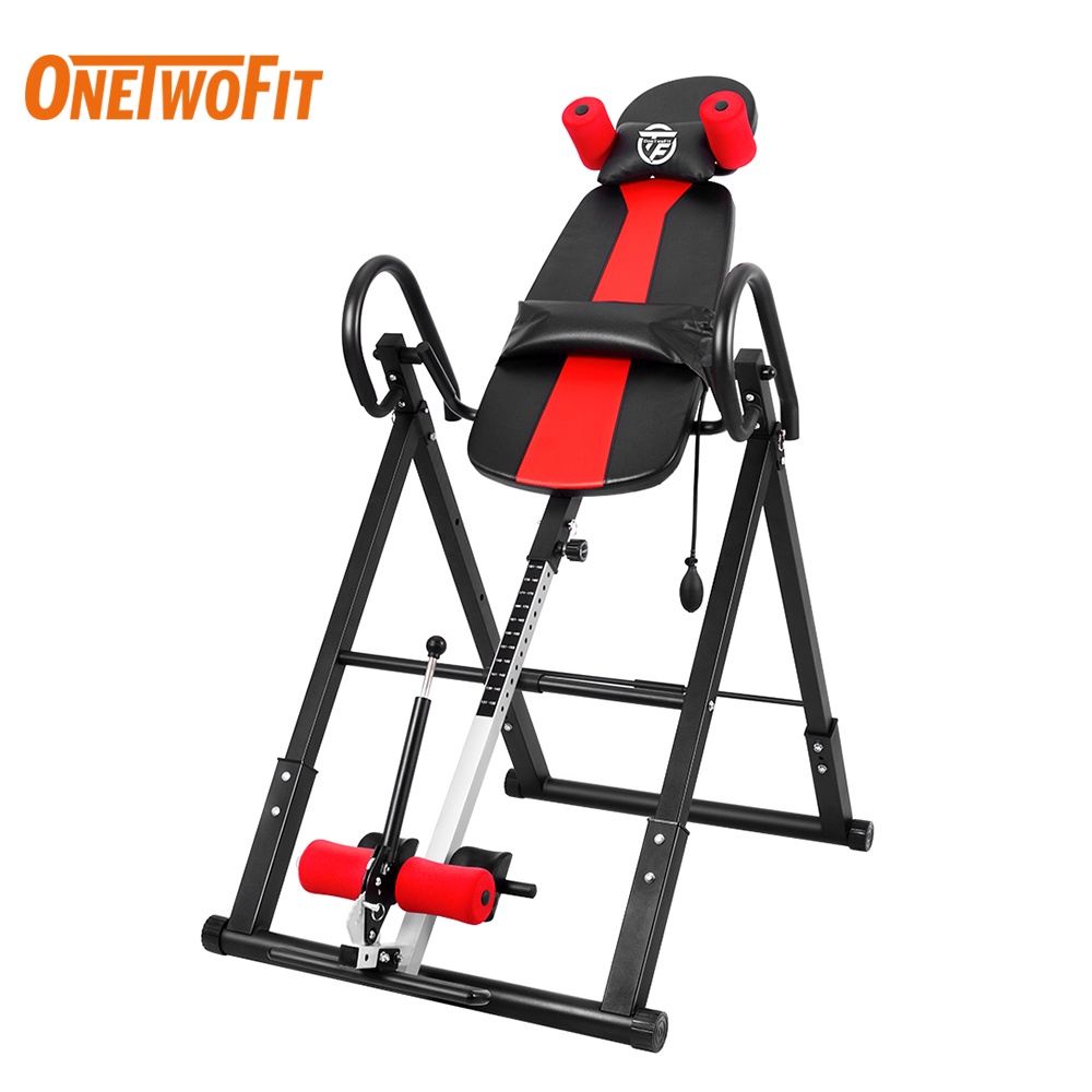 OneTwoFit alat olahraga Foldable Premium Gravity Inversion table Headstand  trainer Terbalik alat olahraga rumahan
