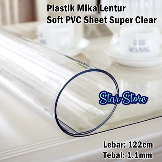 Jual Plastik Mika Lentur Transparan Super Clear Lebar Cm Tebal