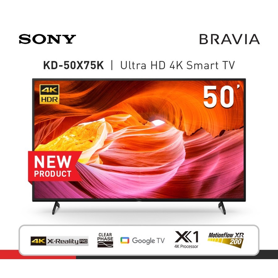 Jual SONY Bravia LED TV 4K HDR 50 Inch, Smart TV KD-50X75K Original ...