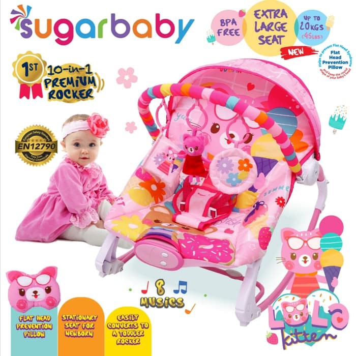 Jual SUGAR BABY BOUNCER PREMIUM 10 in 1 ROCKER UKURAN XL LEBIH BESAR Shopee Indonesia