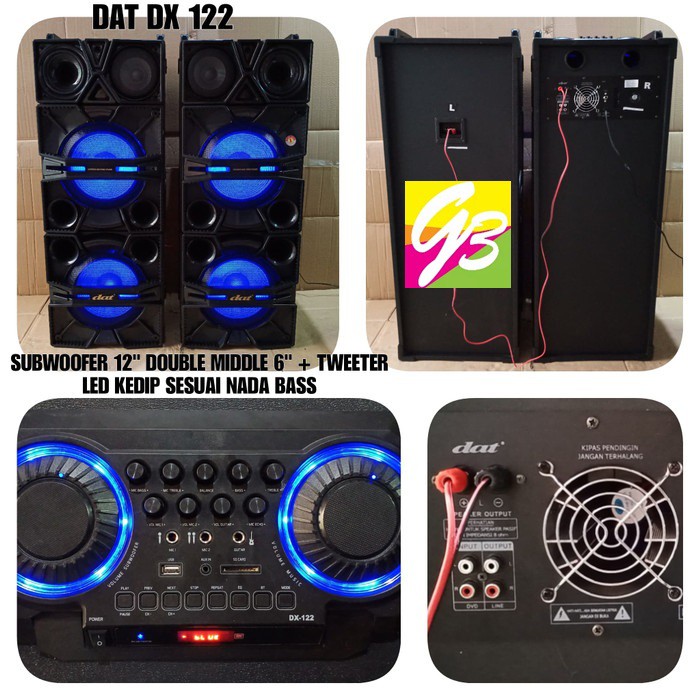 Jual SPEAKER AKTIF DAN PASIF 12 INCH SEPASANG DAT DX 122 | Shopee Indonesia