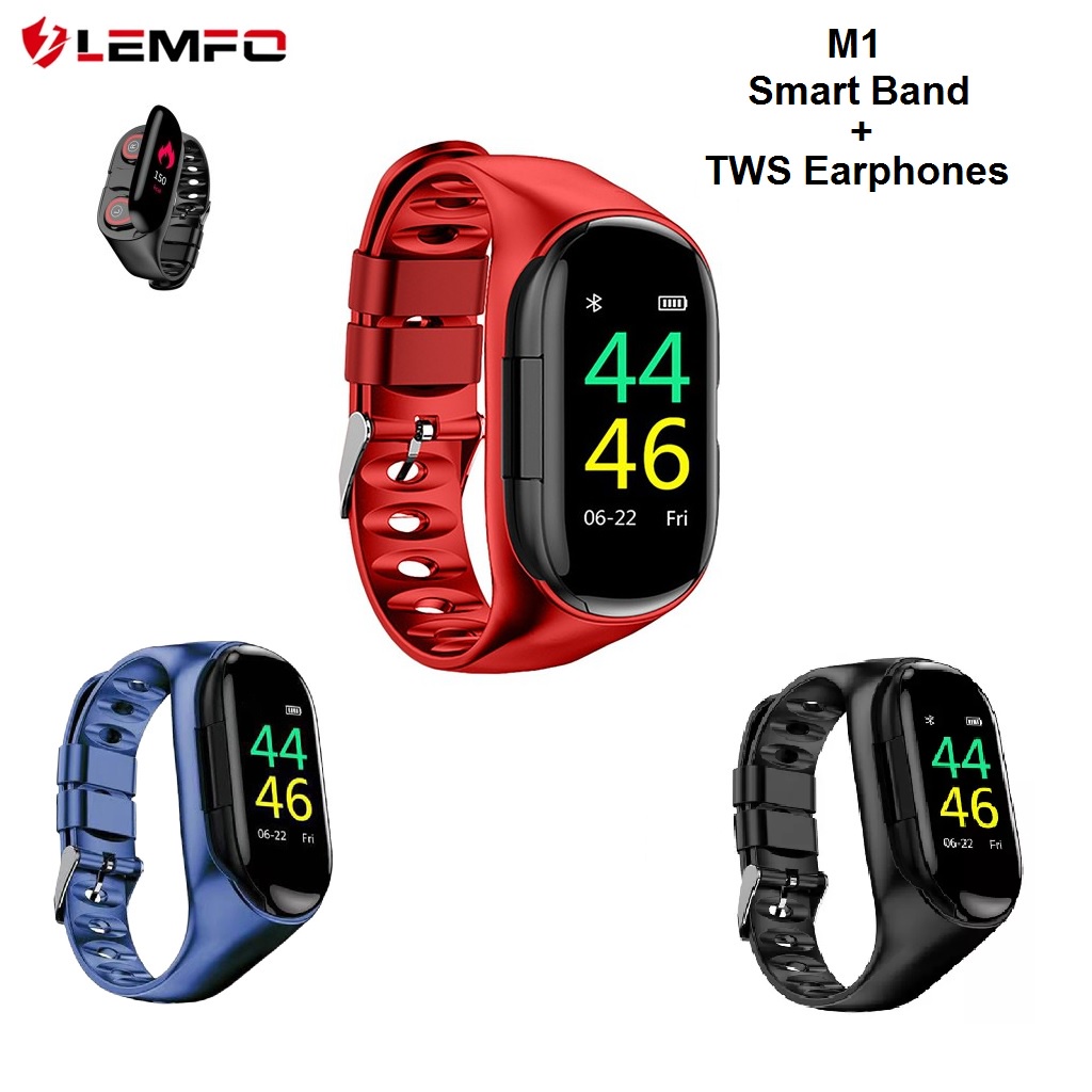 Lemfo m1 newest ai smart watch with bluetooth earphone hotsell