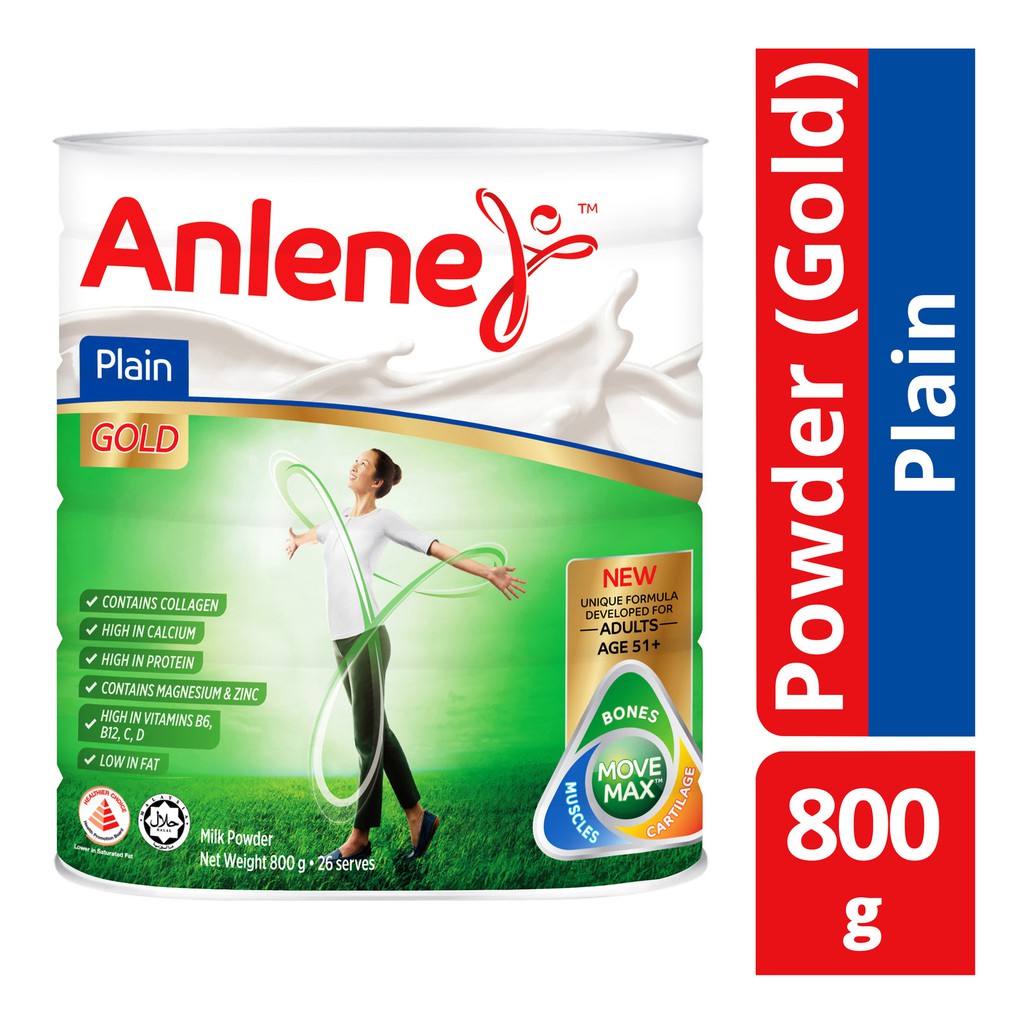 Jual Anlene Move Max Gold Milk Powder - Plain 800g | Shopee Indonesia