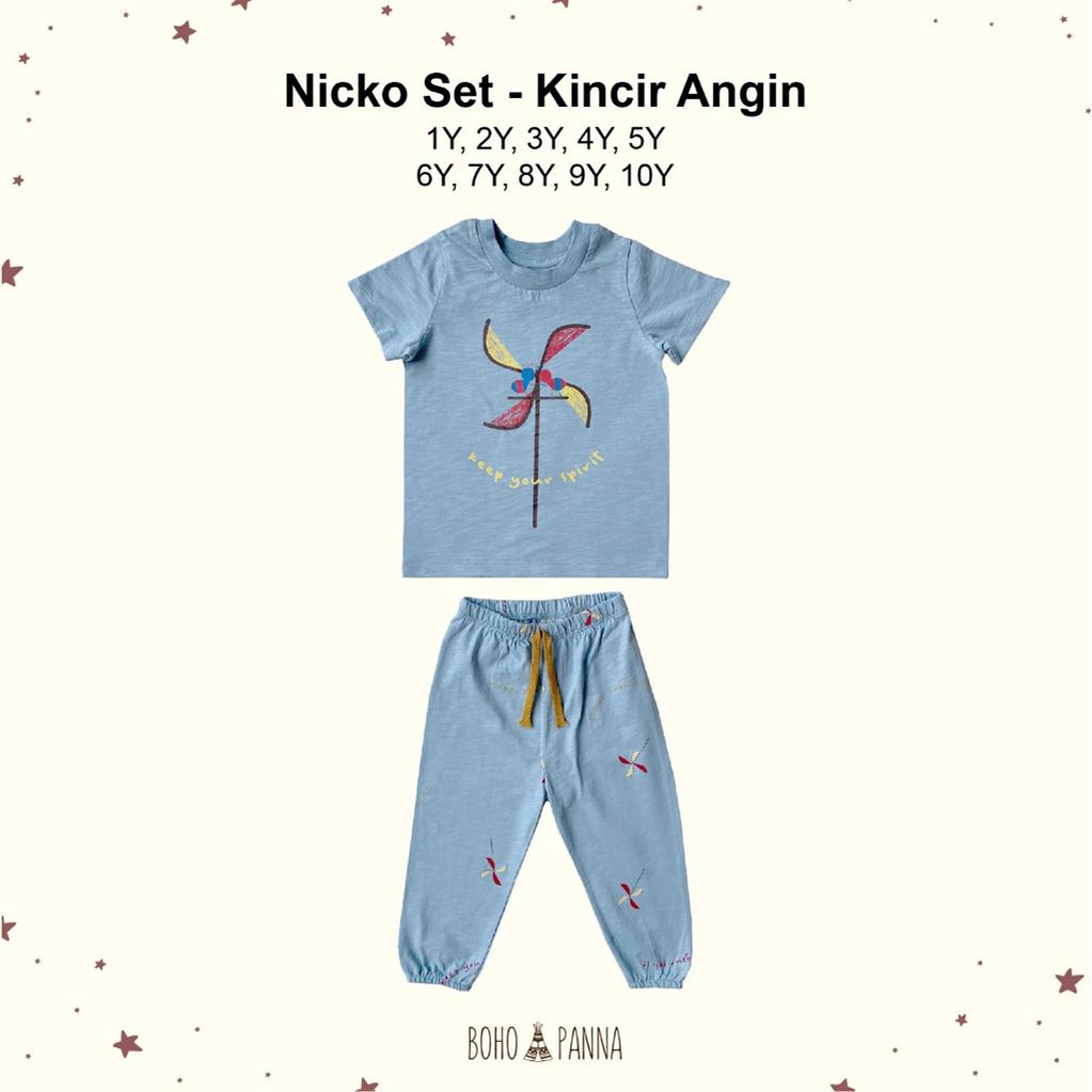 Jual Model Terkeren Bohopanna 1-8 Nicko Set Setelan Baju Anak Pendek 