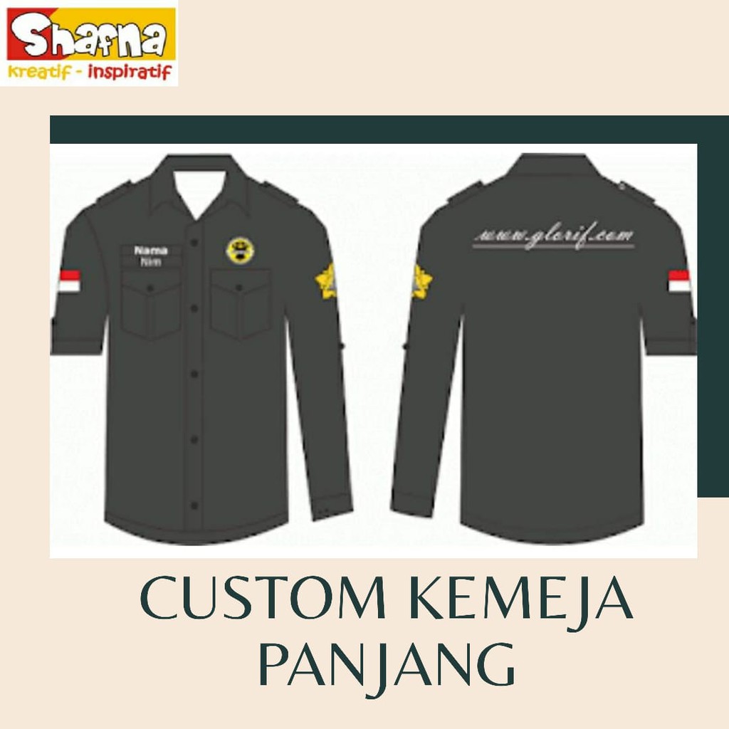 Jual Kemeja Panjang Kerja Custom Bordir Sablon Shopee Indonesia