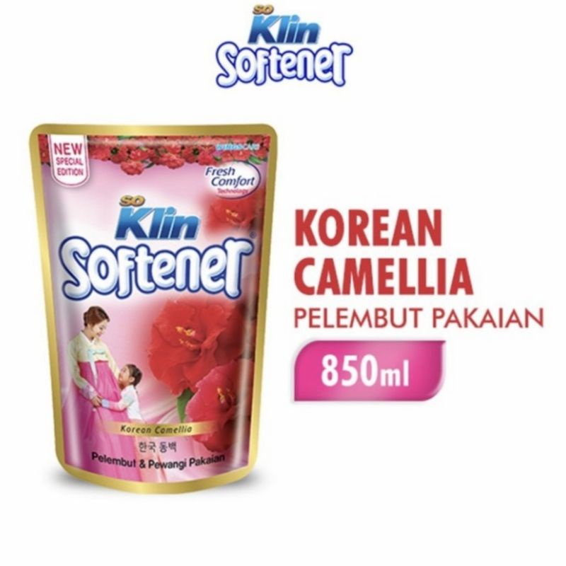 Jual So Klin Softener Korean Camellia Pouch 850 Ml | Shopee Indonesia
