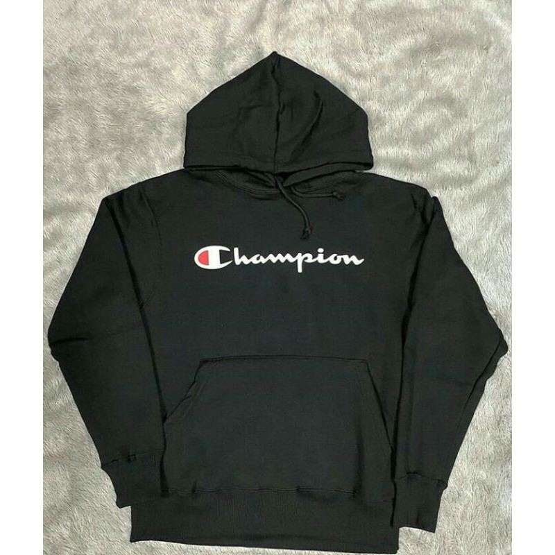 Jual Hoodie Champion - Script Black | Shopee Indonesia