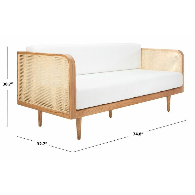 Jual kursi sofa 3 seater ruang tamu teras minimalis retro rotan