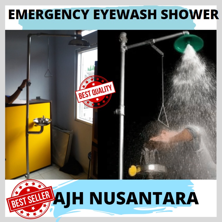 Jual Emergency Shower Foot Pedal Eyewash Station Industri Shopee