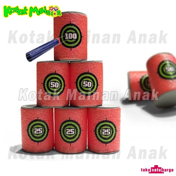 Jual Target Sasaran Tembak Pistol Nerf Dart Target 6 Pc Set