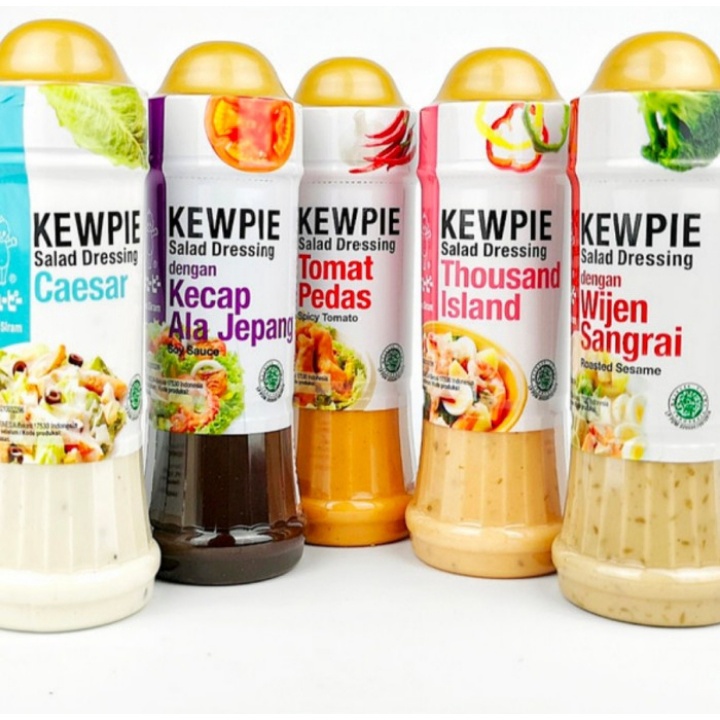 Jual KEWPIE SALAD DRESSING ALL VARIAN SAUS SIRAM KEMASAN BOTOL 200 GRAM