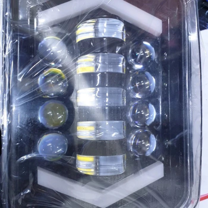 Jual LED HEADLAMP KOTAK 7" WITH TURNING LIGHT Shopee Indonesia