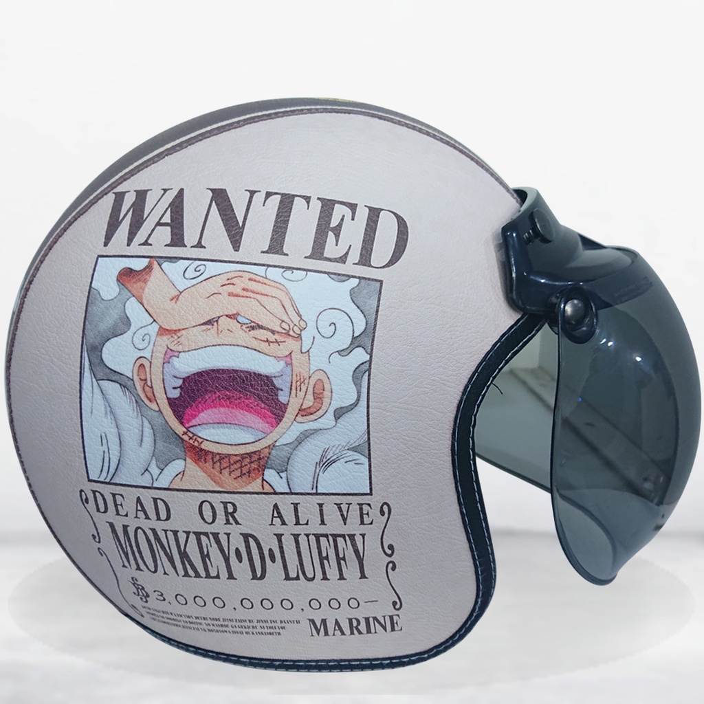 Jual Helm Bogo Retro Dewasa dan Anak Kulit Motif One Piece Monkey D ...