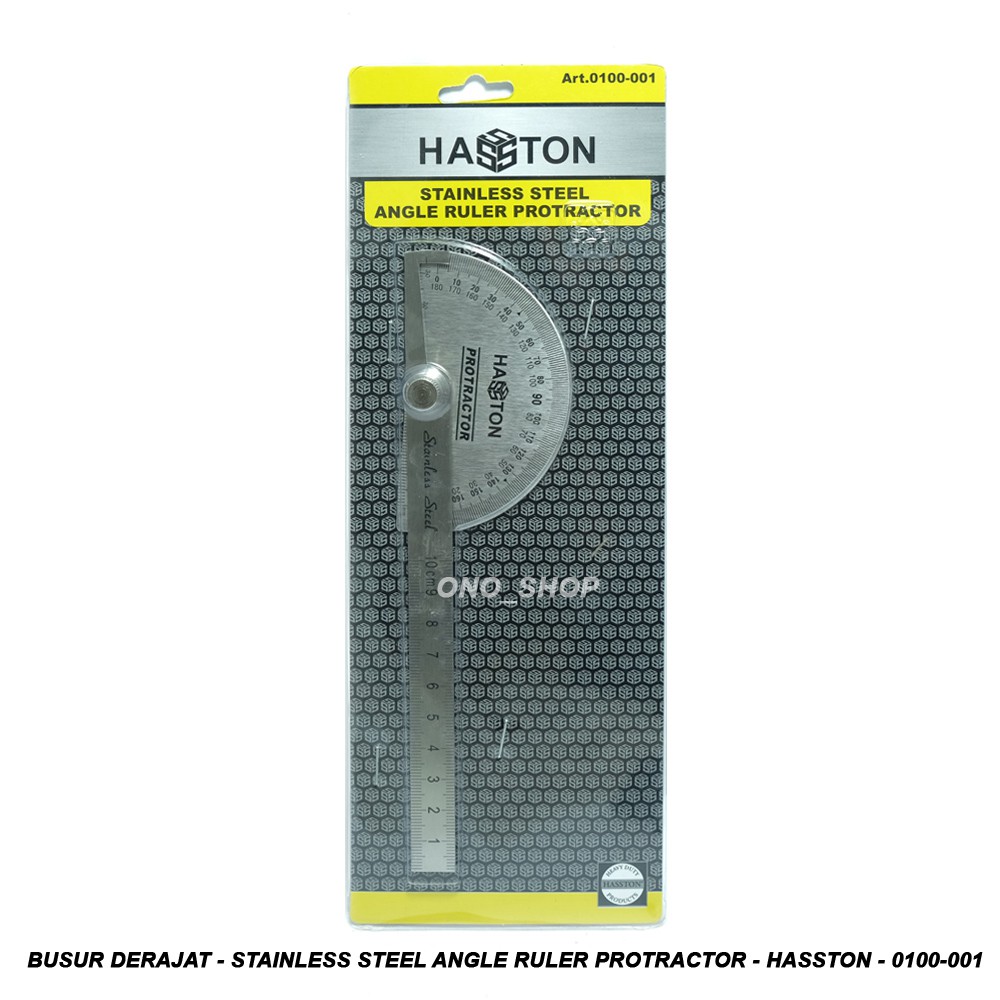Jual Busur Derajat - Stainless Steel Angle Ruler Protractor - Hasston ...