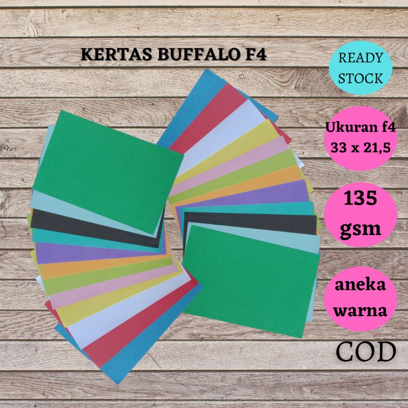 Jual Kertas Buffalo F4 Cover Warna Sampul Jilid Satuan Shopee Indonesia