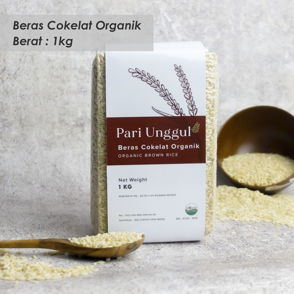 Jual Beras Cokelat Organik 1 Kg / Organic Brown Rice | Shopee Indonesia