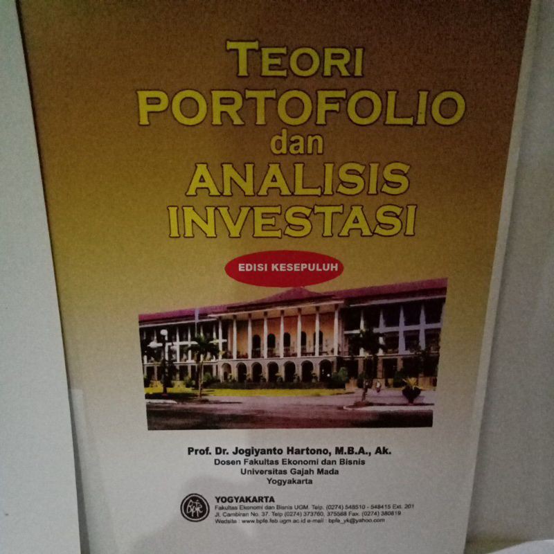 Jual Teori Portofolio Dan Analisis Investasi Edisi 10 @ Jogiyanto ...