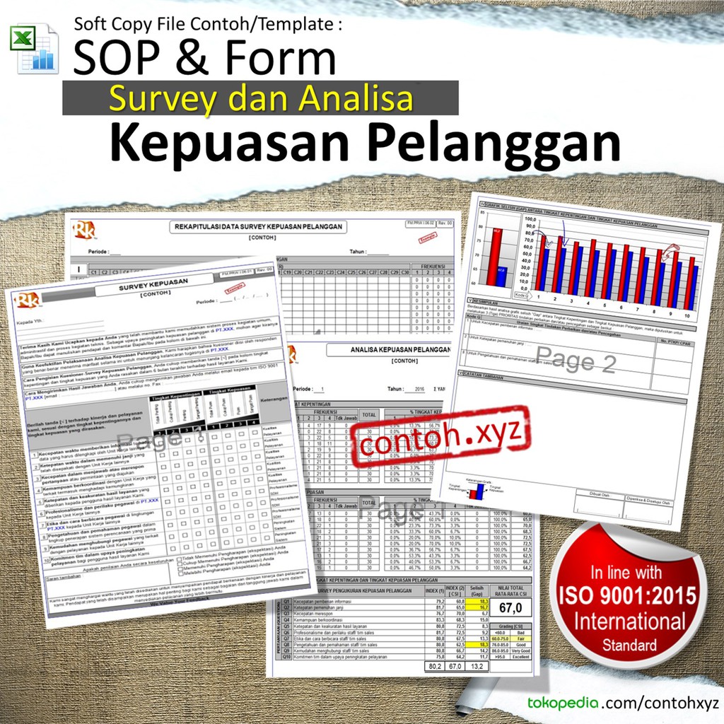 Jual [#30] Contoh Pengukuran/ Analisa Kepuasan Pelanggan, ISO 9001 ...