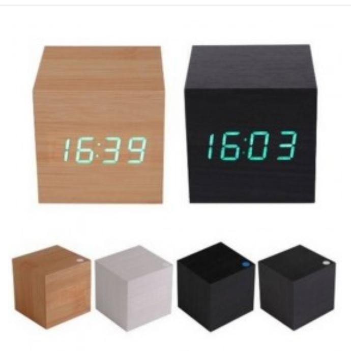 Jual Jam Digital Led Kayu - Jk-808 - Brown Jam Kayu/Jam Meja Ayo Order ...