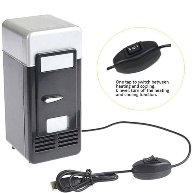 Jual Portable Mini Usb Refrigerator Freezer Pc Car Fridge Cans Drink ...
