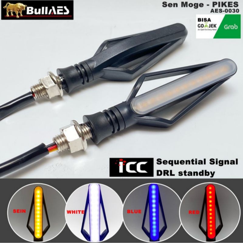 Jual Lampu Sen Moge Model Pikes Sein running Dan DRL I Lampu Sen Motor ...