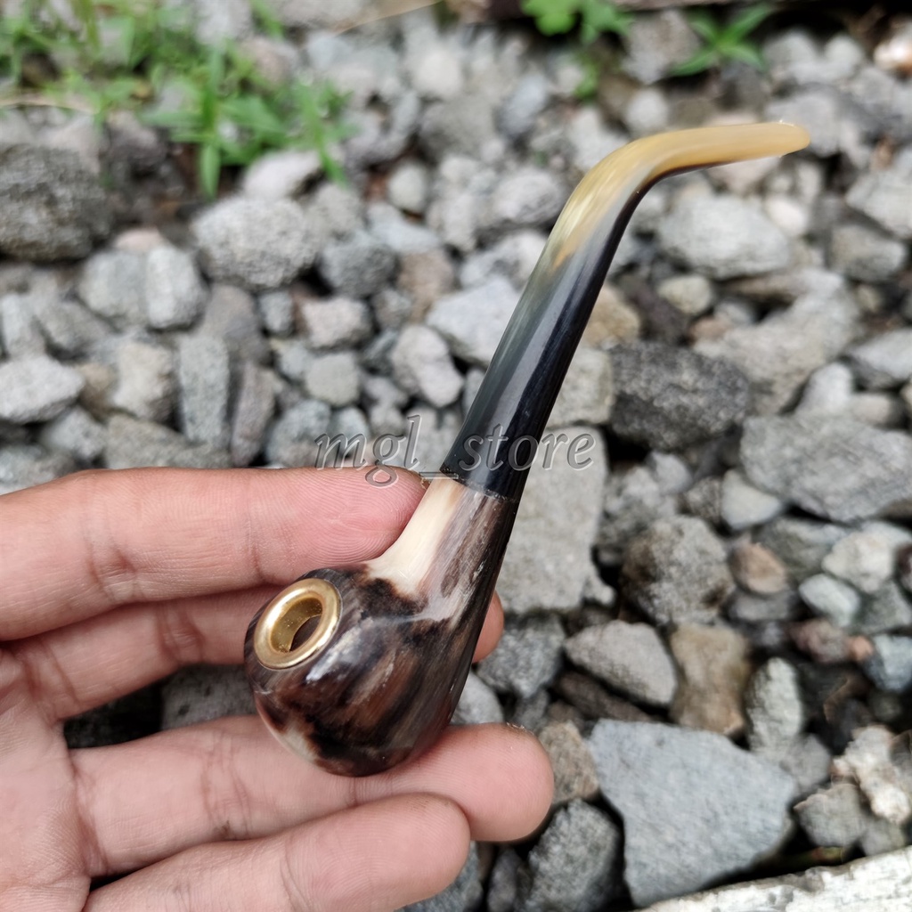 Jual pipa once rokok lengkung tanduk kerbau asli handmade gurih nikmat ...