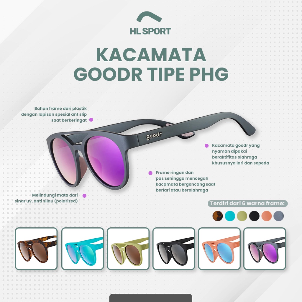 Jual Kacamata Goodr Phg Running Sunglasses Polarized All Color Original Shopee Indonesia