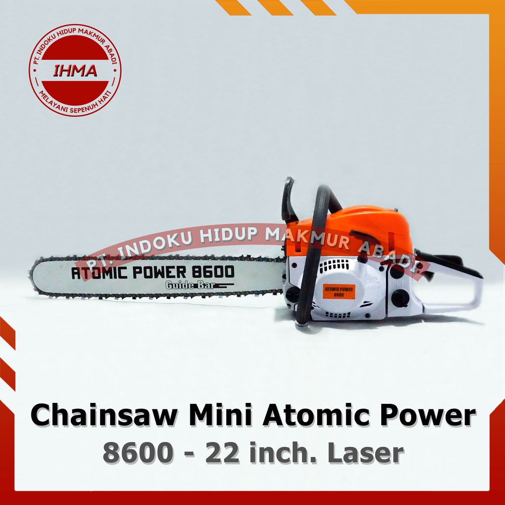 Jual Chainsaw Atomic Power Inch Laser Mesin Gergaji Kayu Mini Shopee Indonesia